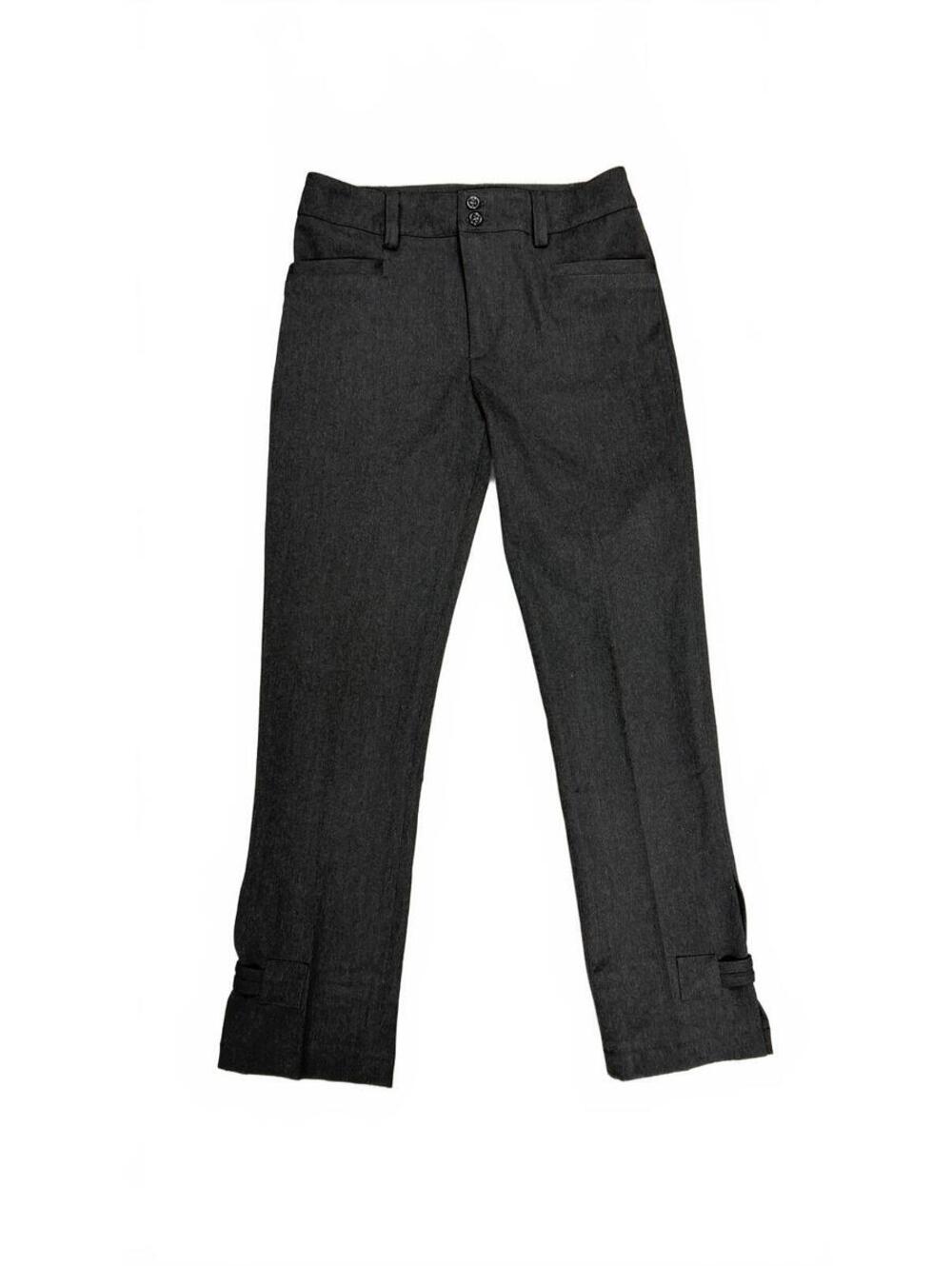 Elliott Lauren Women’s Gray Cropped Dress Pants Size 2 Cuffed Stretch
